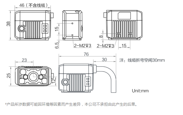 ?？礛V-IDB007X工業讀碼器160萬像素尺寸圖.png
