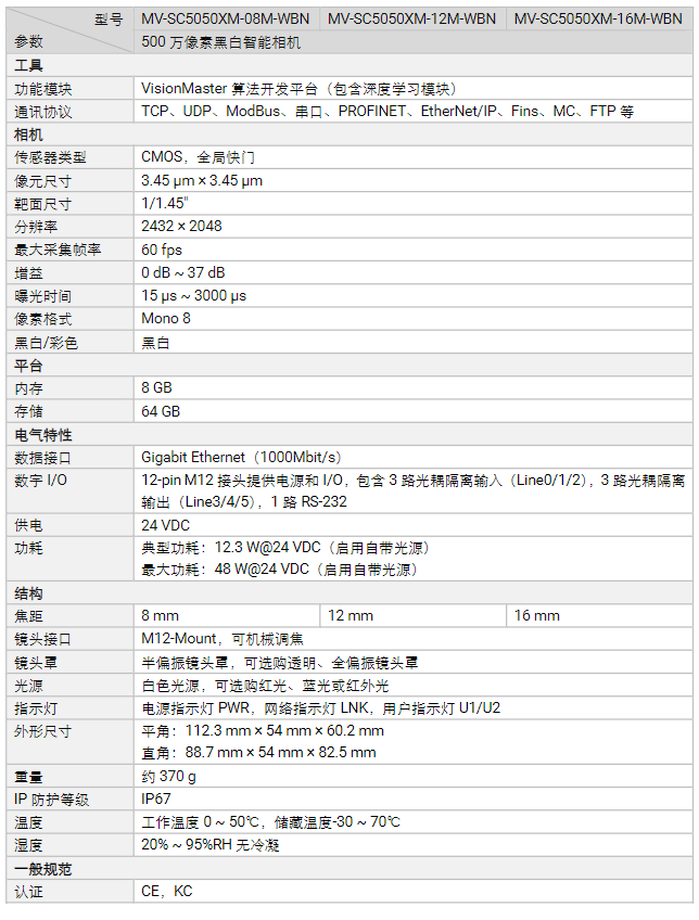 ??礛V-SC5050XM-08M/12M/16M 500萬像素黑白智能相機參數.png ??礛V-SC5050XM-08M/12M/16M 500萬像素黑白智能相機參數.png